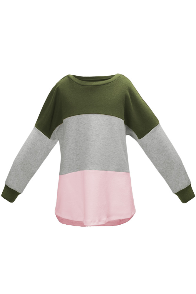 Green The Callie Colorblock Sweater