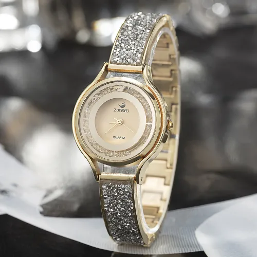 women quartz wristwatch stainless steel bangle/necklace/watch set fashion jewelry gift set for ladies