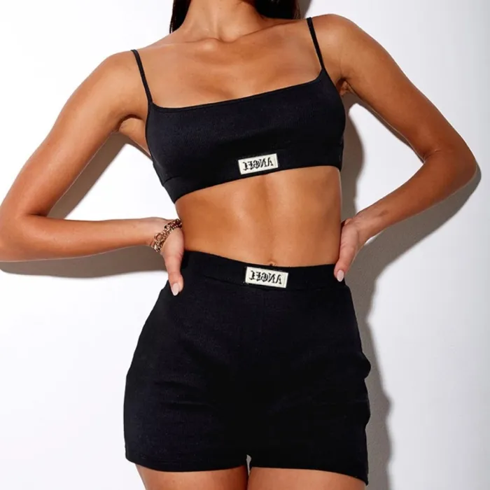 Sports Fintess Bra and High Waist Shorts