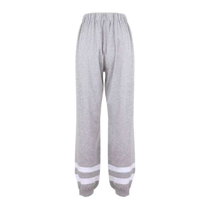 Print Gray Drawstrings Track Pants