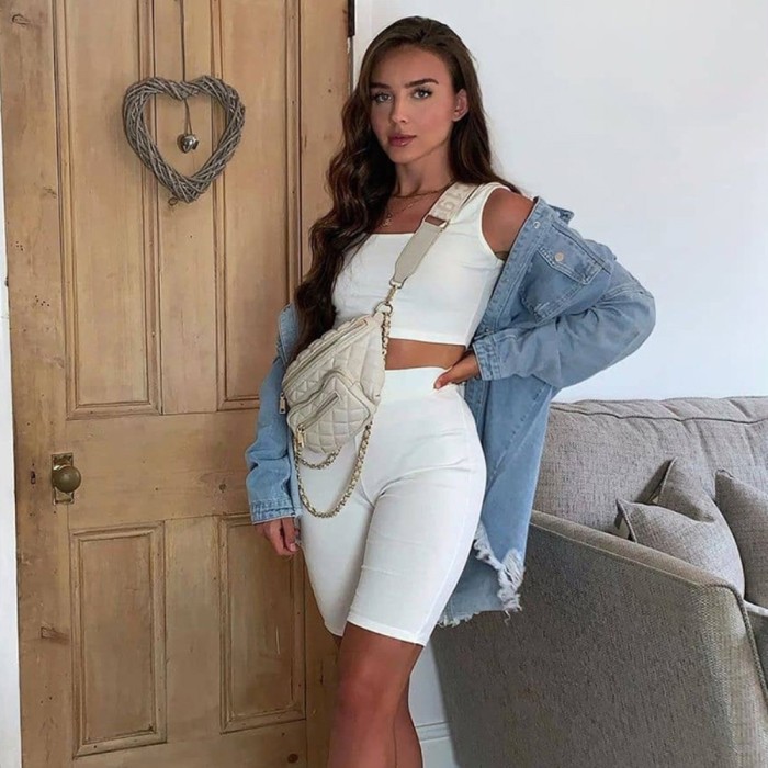 Sexy Knitted Fitness High Waist Shorts