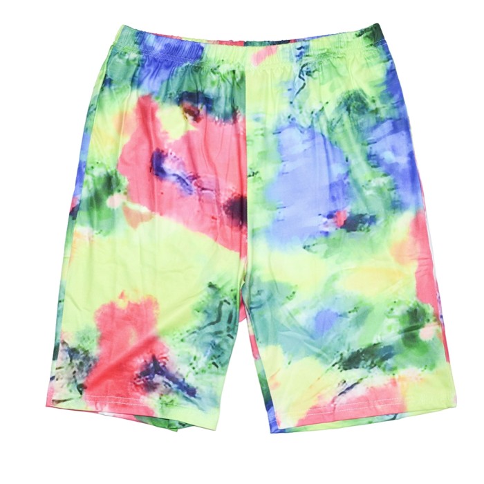 Tie Dye Sexy Two Piece Shorts Set