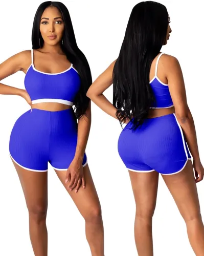 Sports Fitness Matching Bra and Shorts Set