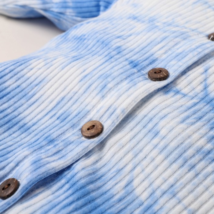 Baby Boy Autumn Tie Dye Button Up Rompers