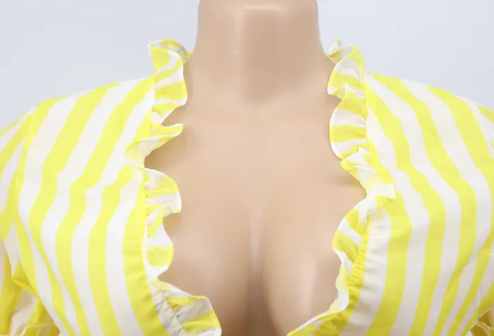 Sexy Ruffles Crop Top and Long Skirt Set