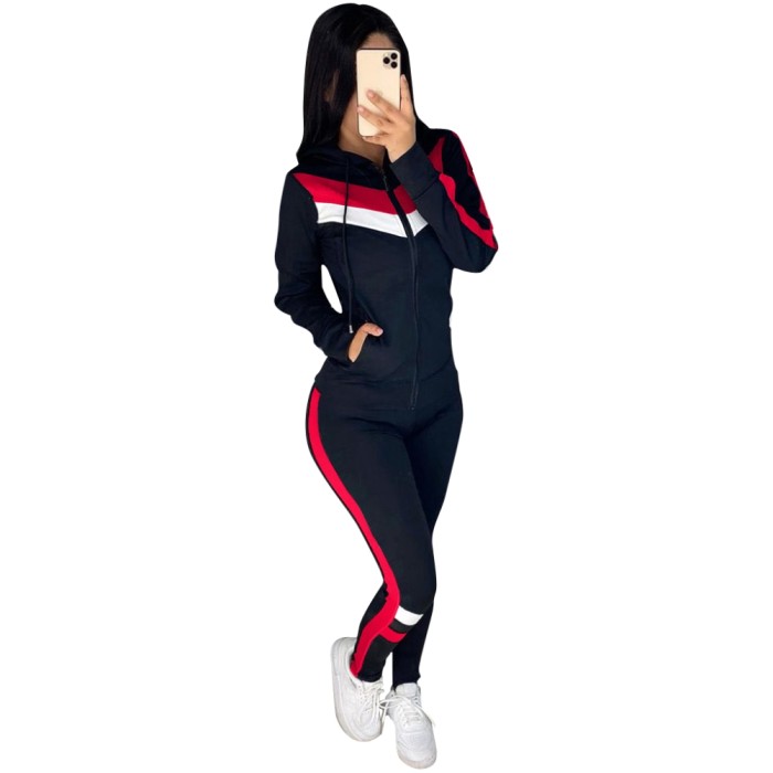 3PC Contrast Autumn Tracksuit