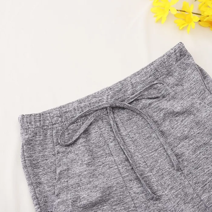 Gray High Waist Pocket Jogging Pants