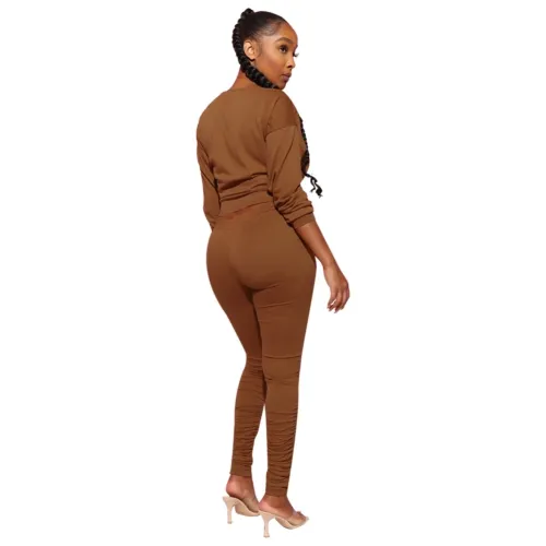 Autumn Casual Matching Shirt and Pants Set