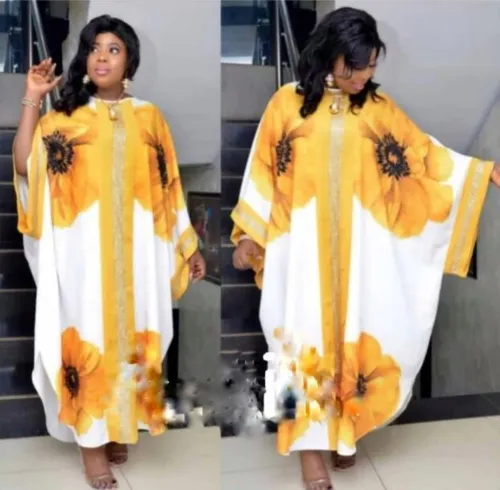 Muslim Floral Print Long Gown