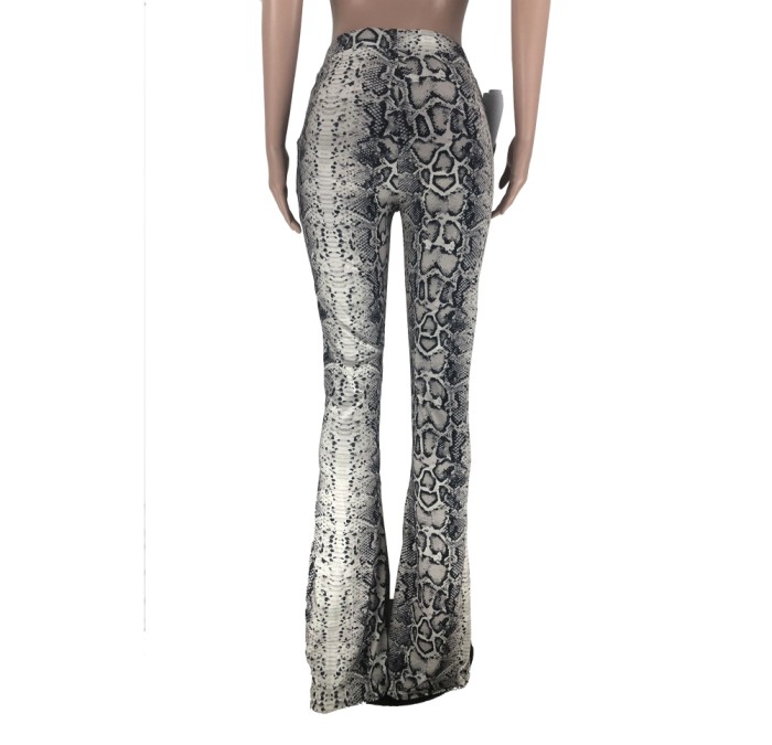 Bell Botton High Waist Leopard Trousers