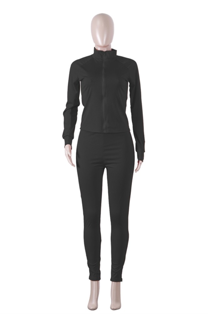 Long Sleeve Plain Tight Tracksuit