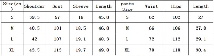 Women Summer Print Two Piece Shorts Pajama Set