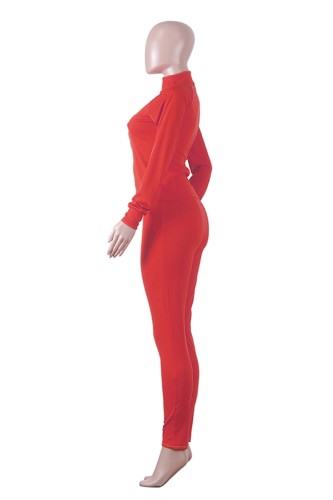 Long Sleeve Plain Tight Tracksuit