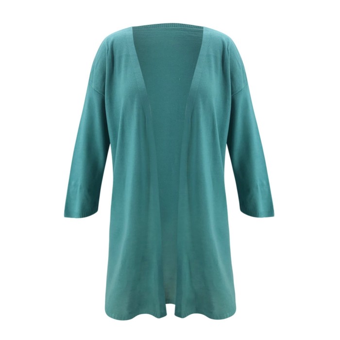 Autumn Plain Long Cardigans