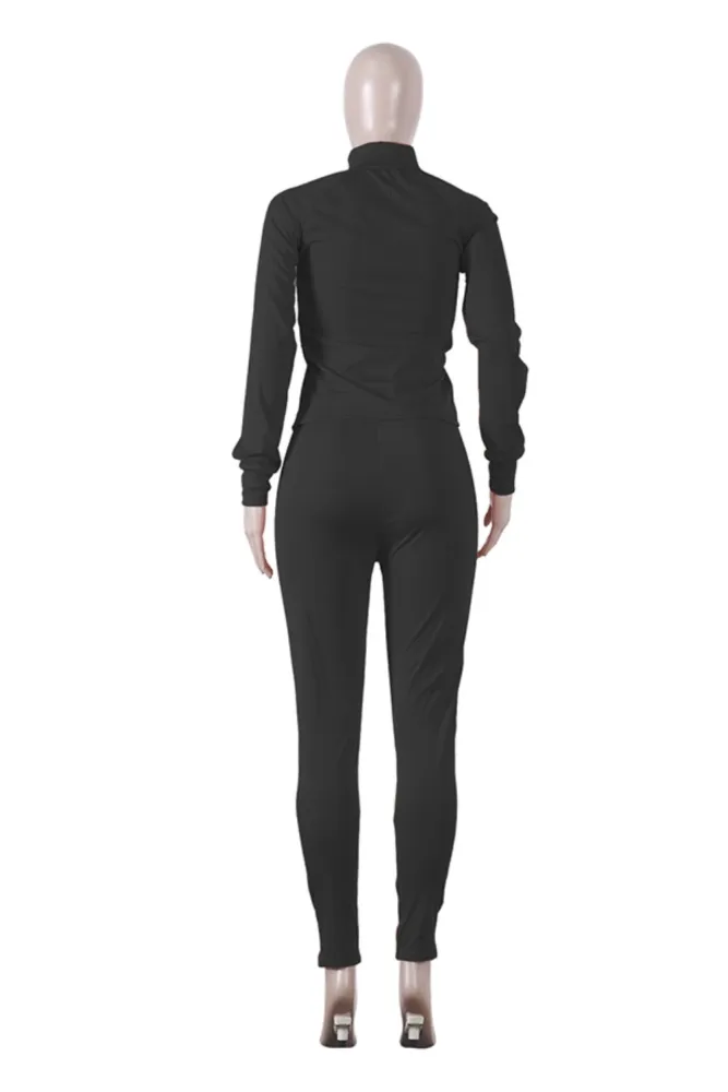 Long Sleeve Plain Tight Tracksuit