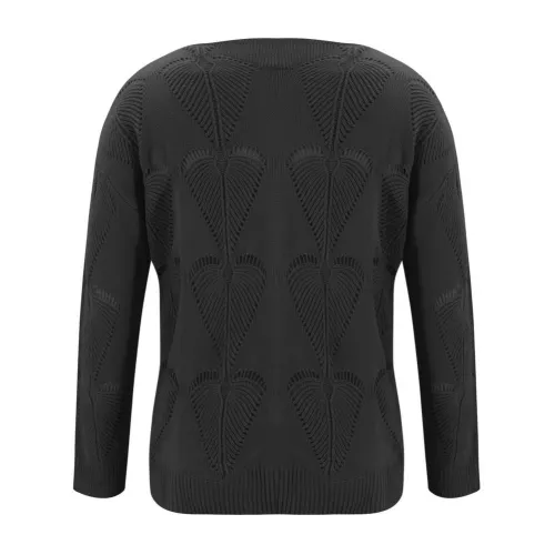 Hollow Out V-Neck Pullover Loose Sweater