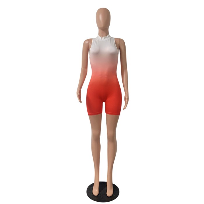 Sexy Gradient Bodycon Sleeveless Rompers