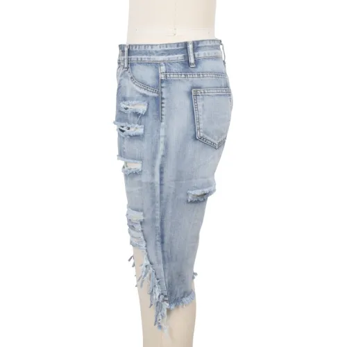 Sexy High Waist Ripped Denim Shorts