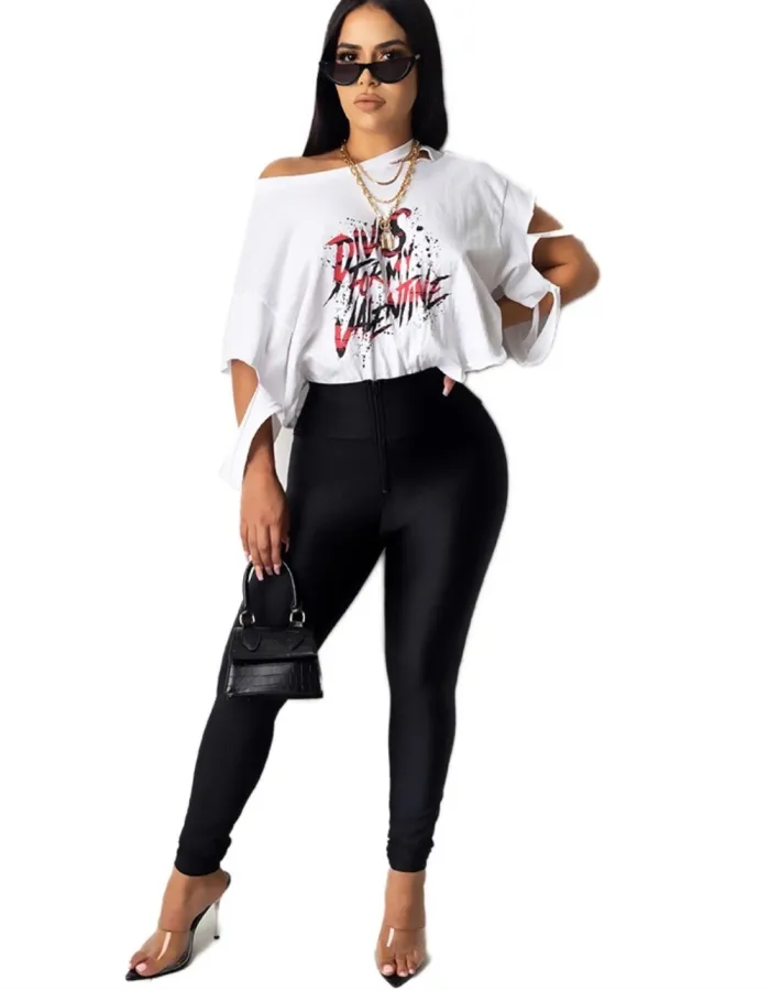 Plain Sexy High Waist Zipper Trousers