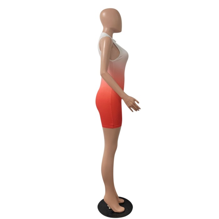 Sexy Gradient Bodycon Sleeveless Rompers