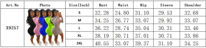 Sexy Plain Long Sleeve Zipper Bodycon Dress