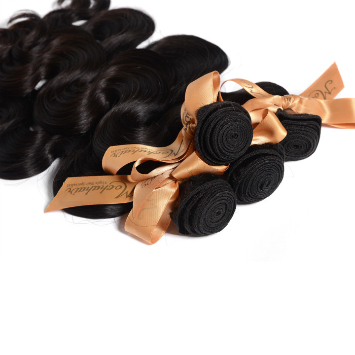 Copy 8A Unprocessed Mocha Hair Mix 3 or 3Pcs/Lot Body Wave Brazilian Virgin Human Hair Weaves Wholesale N