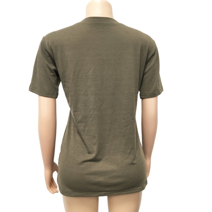 Summer Solid Color Slit Basic Shirt