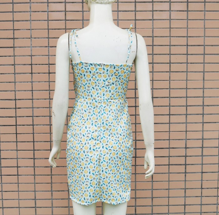 Sexy Cute Print Straps Mini Dress