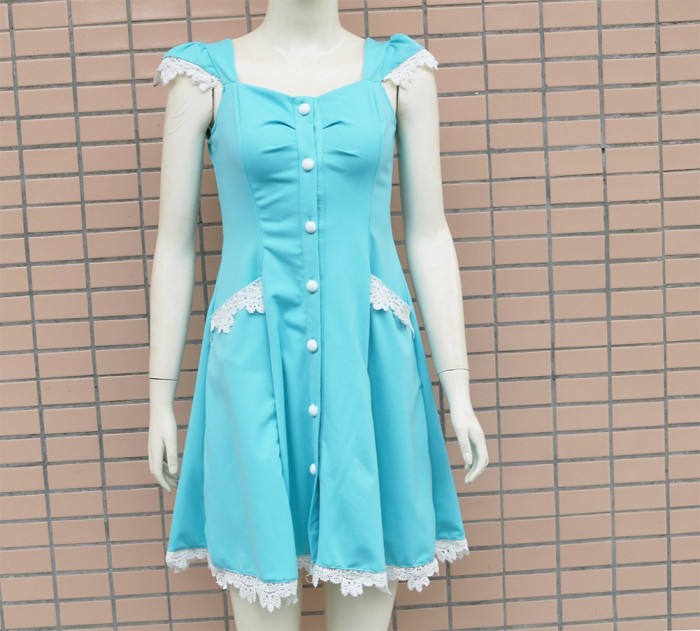 Casual Square A-line Vintage Dress