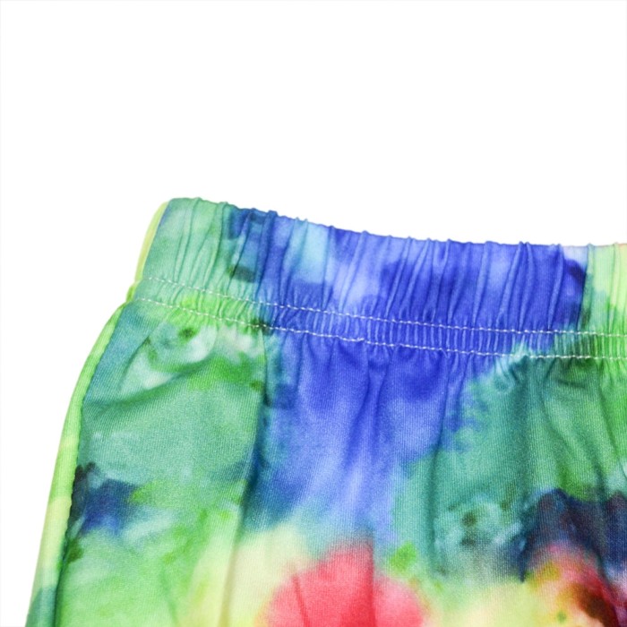 Tie Dye Sexy Two Piece Shorts Set