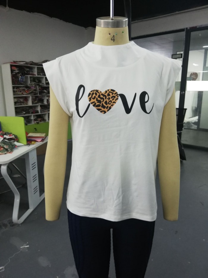 Summer Print White O Neck Regular Shirt