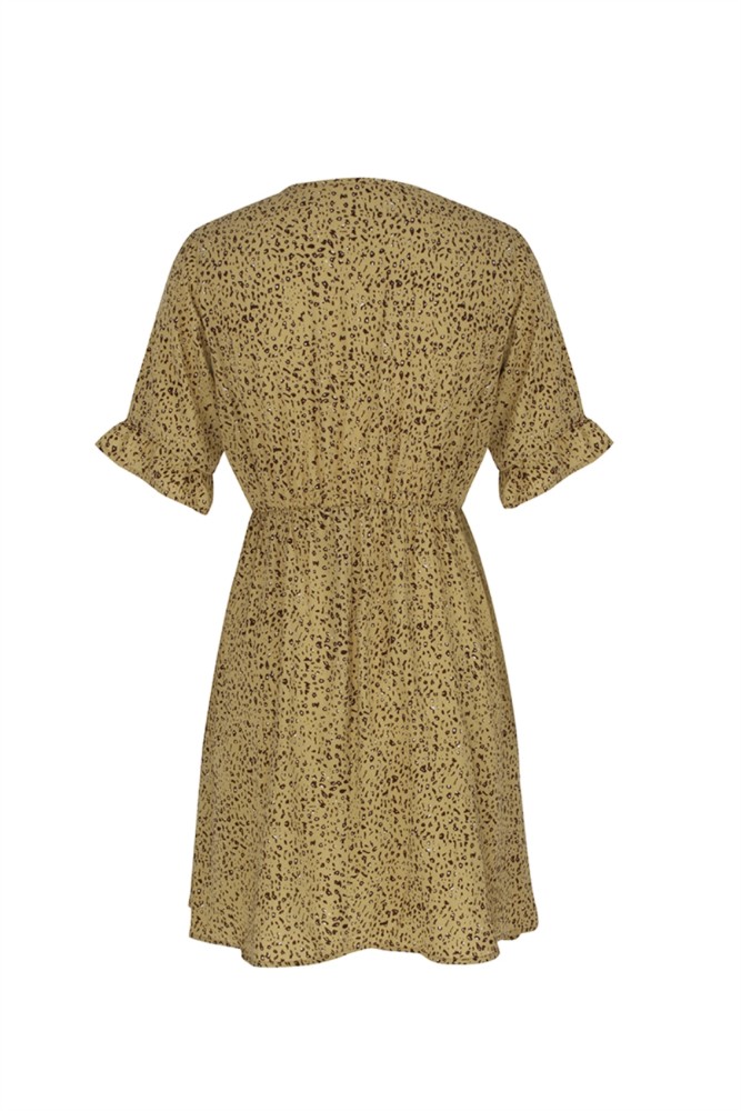 Summer V-Neck Print Short Casual Dress