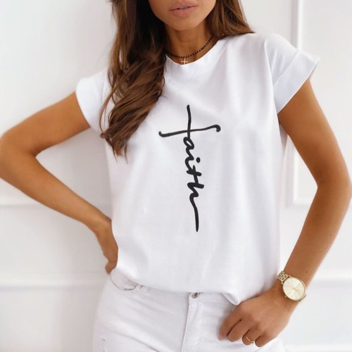 Summer Print O Neck Regular Shirt
