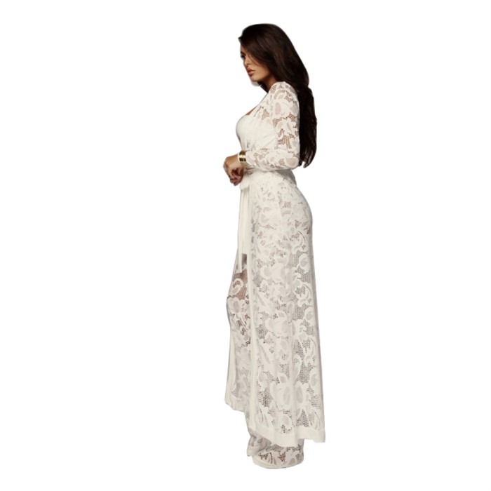 Matching 3PC Lace Pants Set