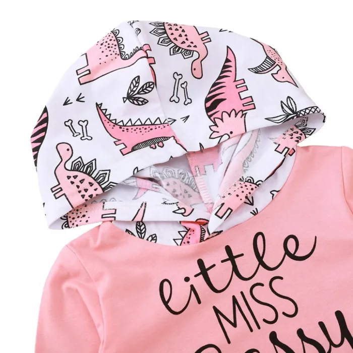 Cartoon Print Girl Long Sleeve Hoody Tracksuit
