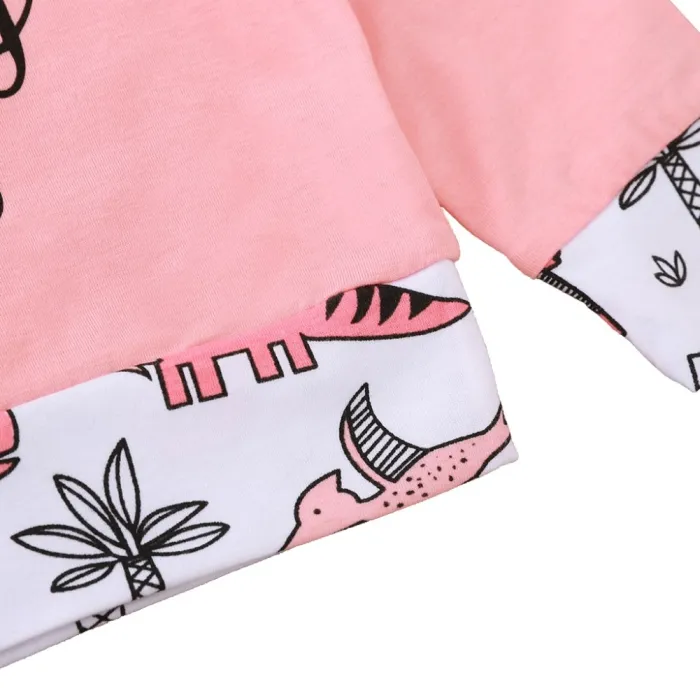 Cartoon Print Girl Long Sleeve Hoody Tracksuit