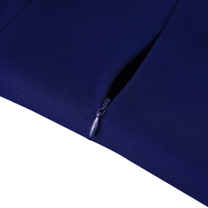 O-Neck Contrast Sleeveless Midi Dress