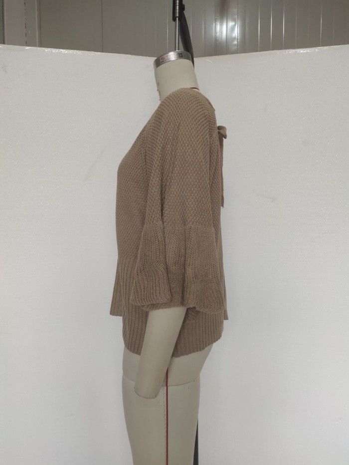 Autumn Bat Sleeving Pullover Sweater