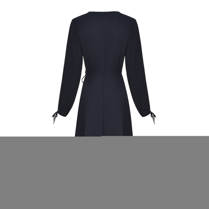 Long Sleeve High Low Wrap Dress