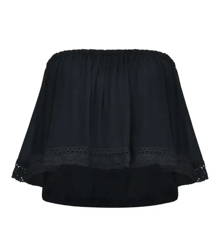 Casual Strapless Turndown Top