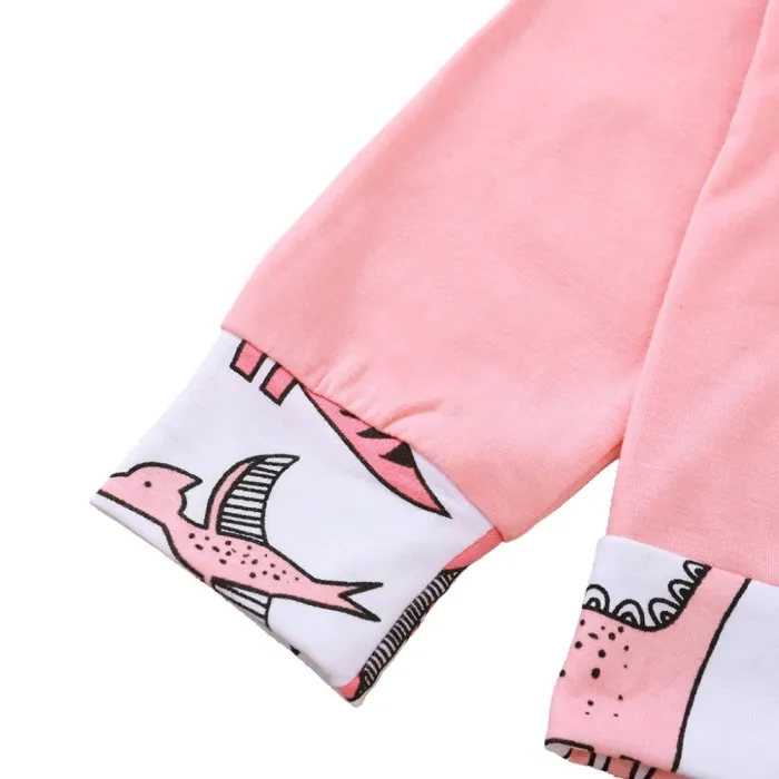 Cartoon Print Girl Long Sleeve Hoody Tracksuit