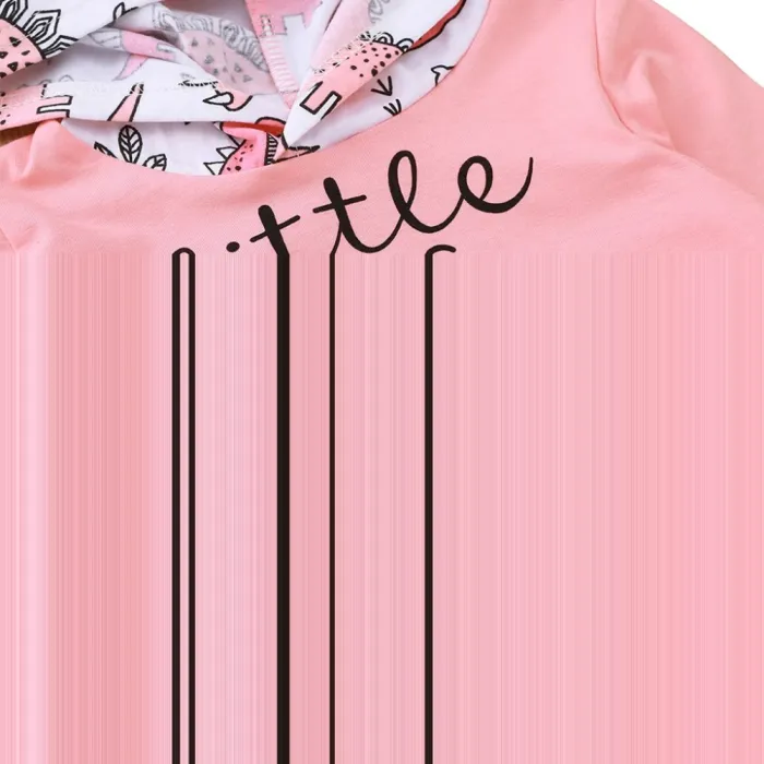 Cartoon Print Girl Long Sleeve Hoody Tracksuit