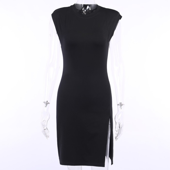 Summer Sexy Slit Mini Shirt Dress