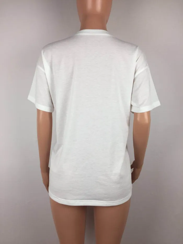 Print Lace Up O-Neck Tall Shirt