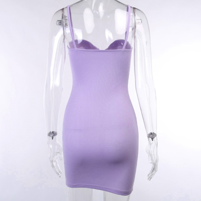 Sexy Knitted Strapless Mini Dress