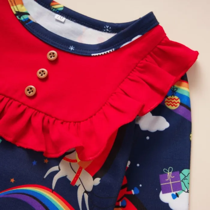 Baby Girl Santa Claus Rompers with Headband