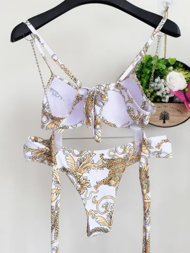 Sexy Two Piece Retro Straps Swimwear