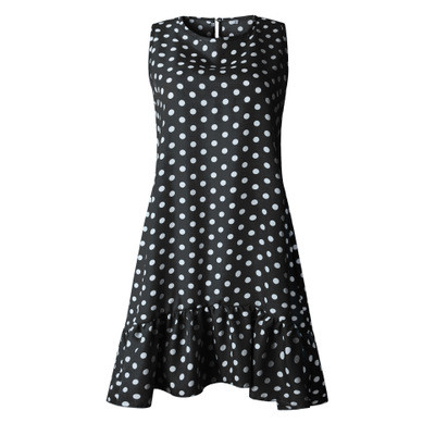 Copy Wave Point Dress Ruffle Women 2019 Spring Summer Street Sexy Casual Slim Thin Beach Party O Neck Mini Polka Dot Dress Vestidos