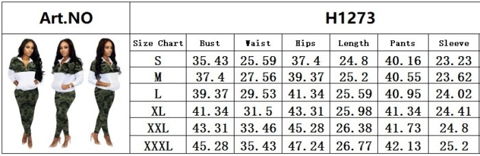 Print Camou Long Sleeve Sweat Suit