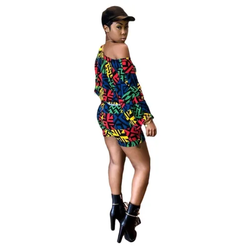 Sexy Colorful Crop Top and High Waist Shorts